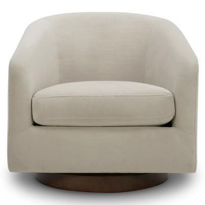 Wren Modern Swivel Accent Chair showcasing sleek design and soft, plush fabric - CHITA Living