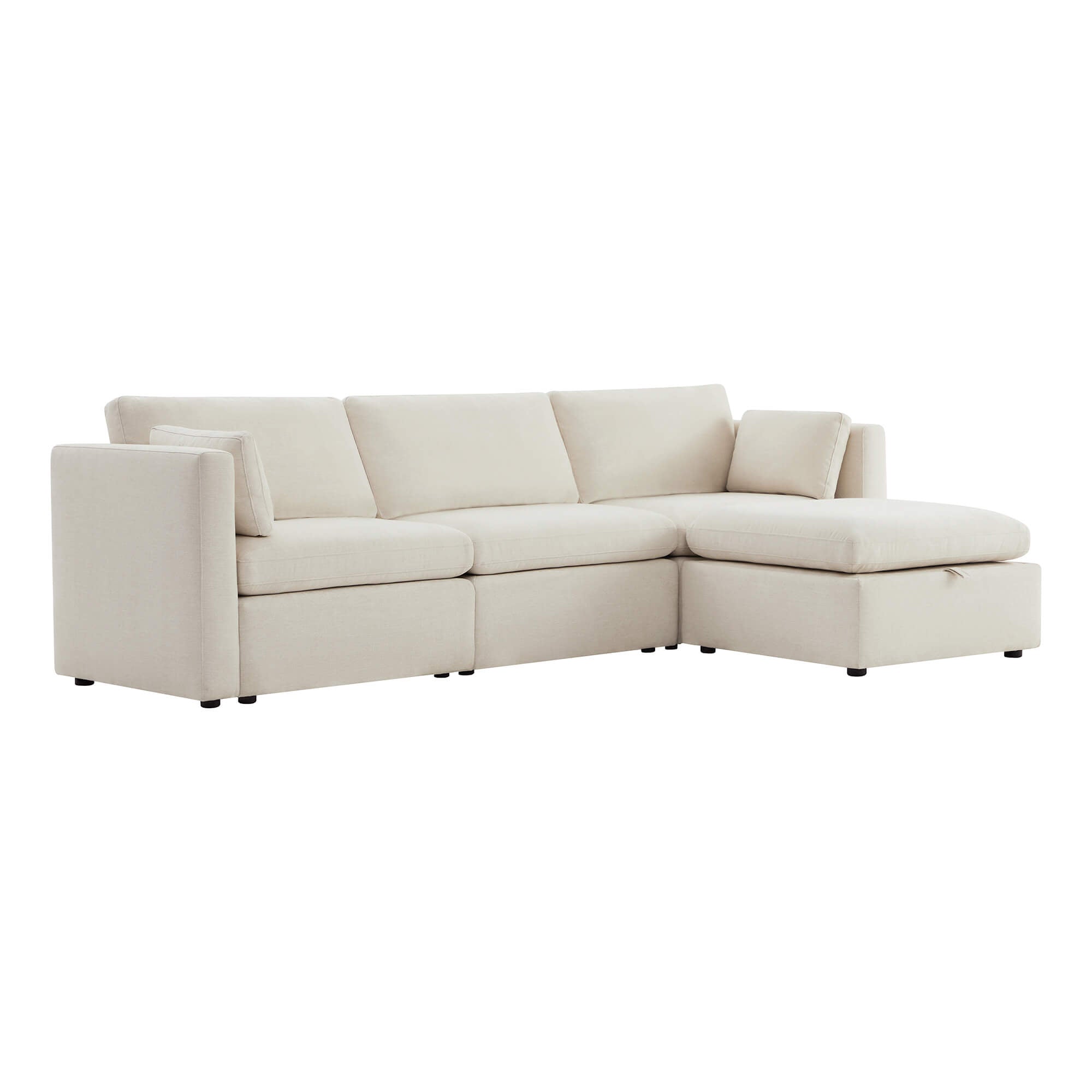 CHITA LIVING-Delaney Modular Sofa Set, 4-6 Seater-Sofas-Fabric-Linen-Seats 4