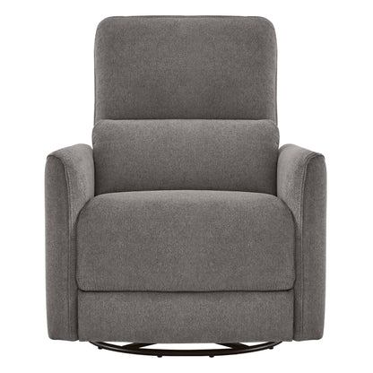 Light grey Tracee Modern Power Swivel Glider Recliner front view with modern design - CHITA Living