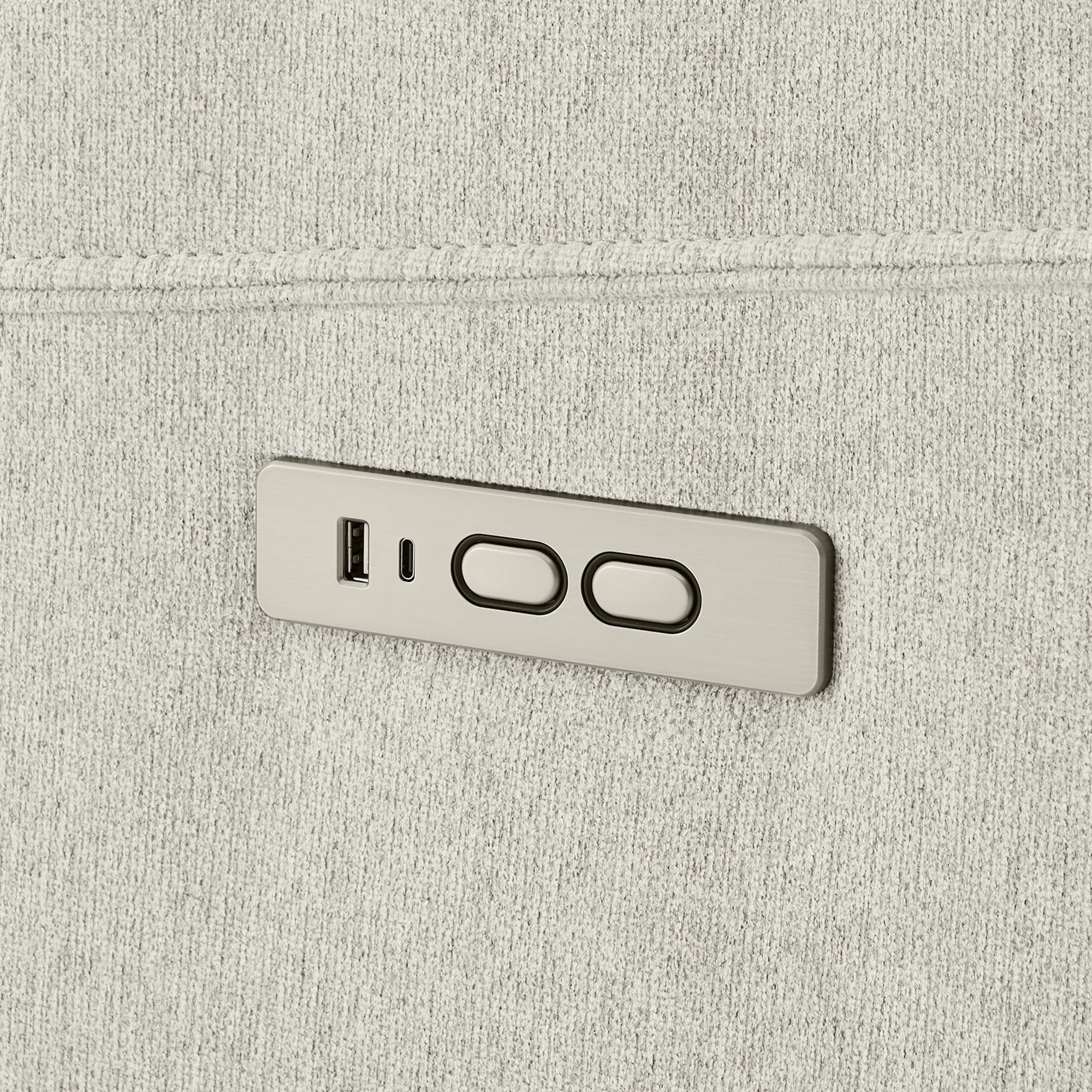 CHITA LIVING-Tracee Power Swivel Nursery Recliner With Type-C Charge-Recliners-Fabric-Dove Gray-