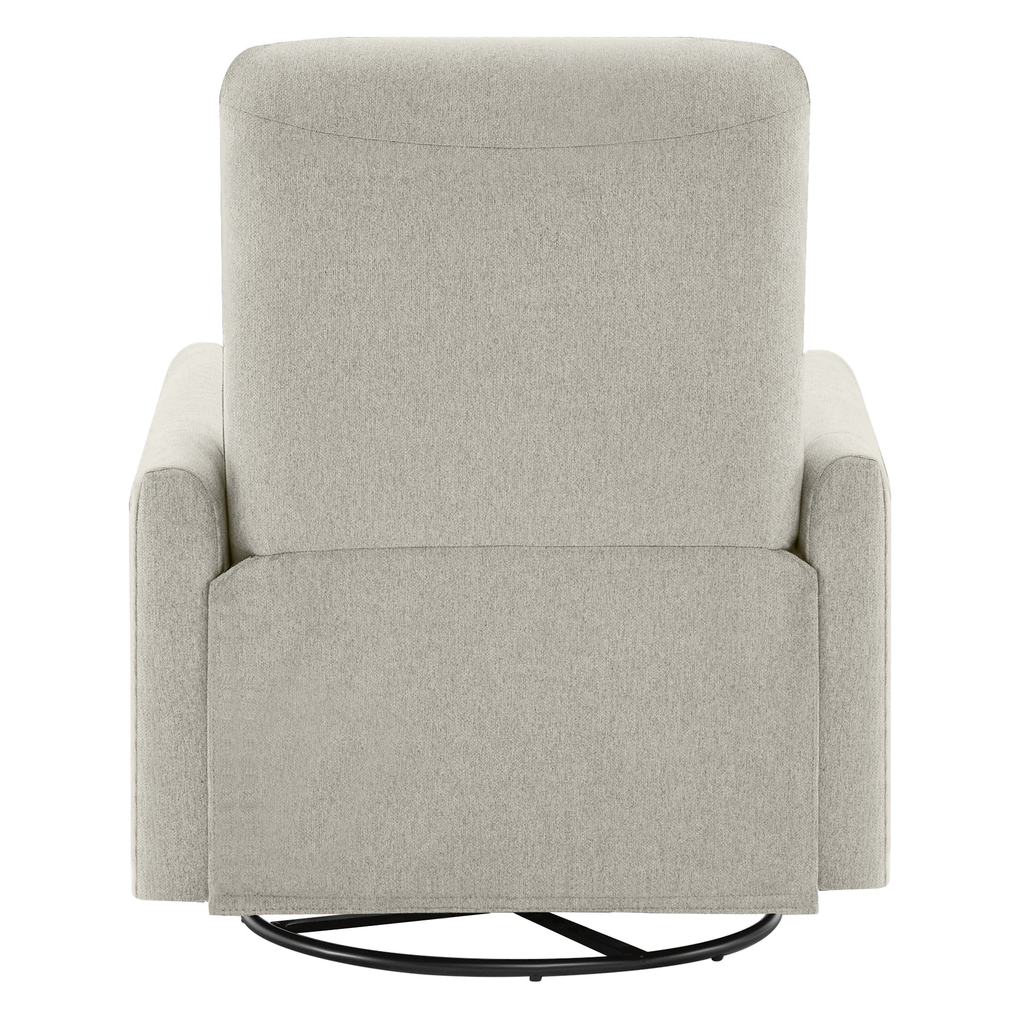 Back view of Tracee Modern Power Swivel Glider Recliner in light grey upholstery - CHITA Living
