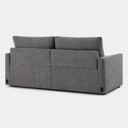 Back view of Ohana 2-Seat Motion Modular Sofa in soft gray fabric - CHITA Living