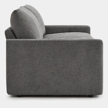 Side view of Ohana 2-Seat Motion Modular Sofa in soft gray fabric - CHITA Living