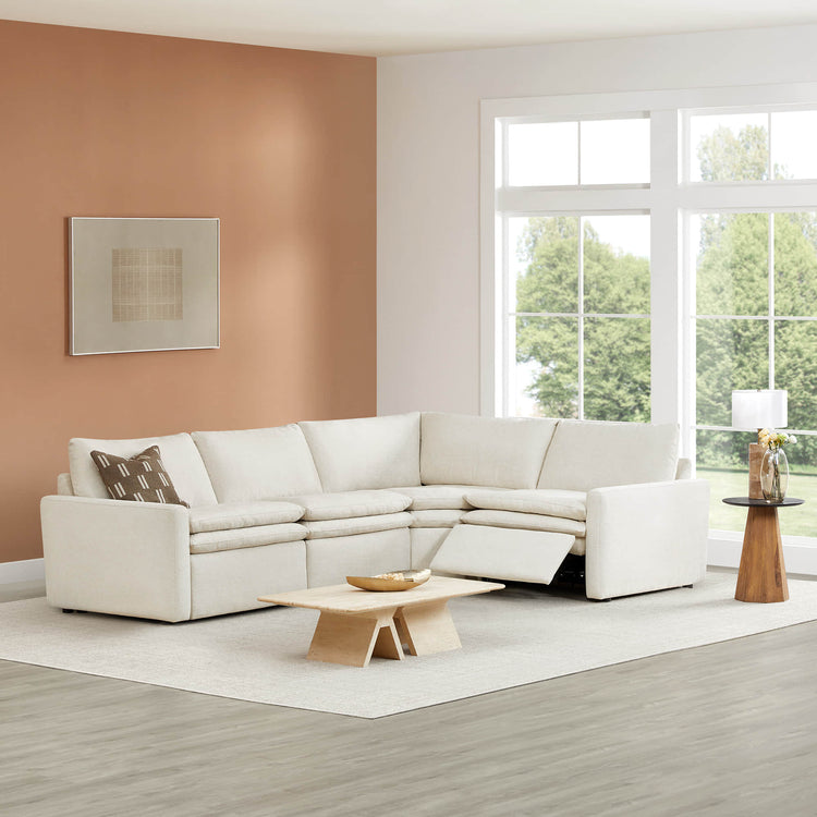 Light beige Ohana modular sofa with reclining feature, perfect for modern living spaces - CHITA Living