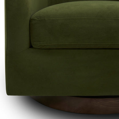 CHITA LIVING-Wren Modern Swivel Accent Chair-Accent Chair-Velvet-Forest Green-