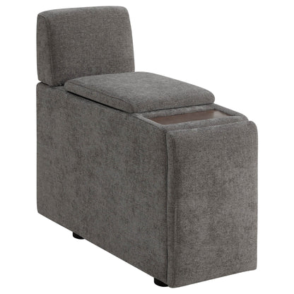 Delaney 4-Seat Modular Sofa Chaise with Storage Ottoman