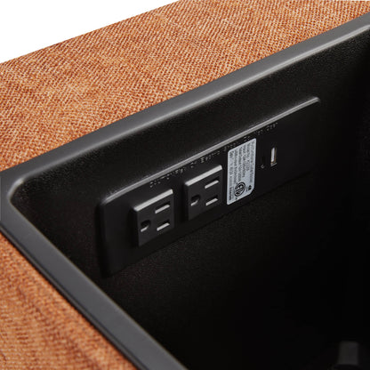 Delaney 4-Seat Modular Sofa Chaise with Storage Ottoman