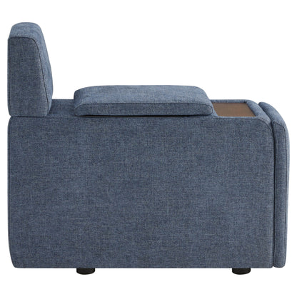 Delaney 6-Seat Modular Sofa Chaise with Storage Ottomans