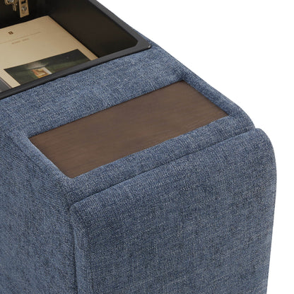 Delaney 5-Seat Modular Sofa Chaise with Storage Ottomans