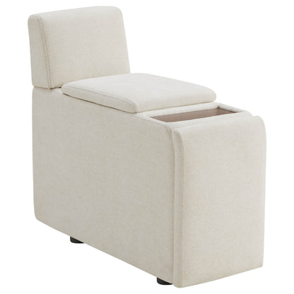 Delaney 4-Seat Modular Sofa Chaise with Storage Ottoman