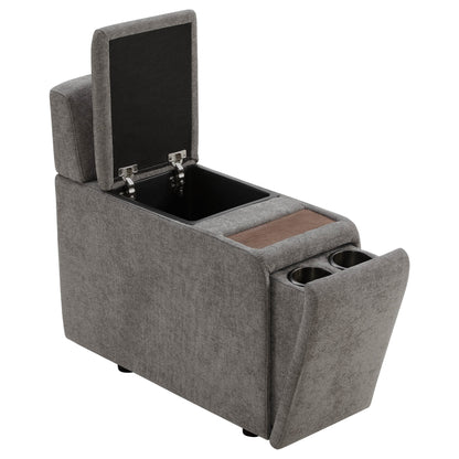 Delaney 4-Seat Modular Sofa Chaise with Storage Ottoman