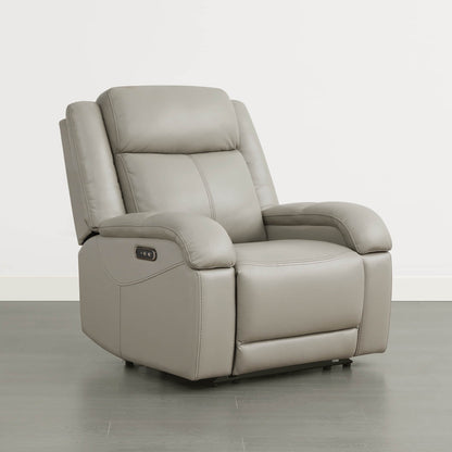 Isaac Genuine Leather Wall Hugger Power Recliner with Power Headrest