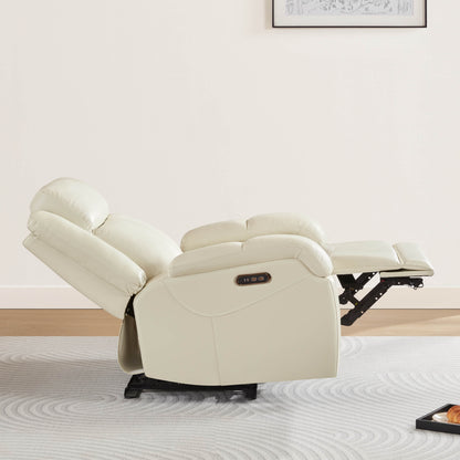 Isaac Genuine Leather Wall Hugger Power Recliner with Power Headrest