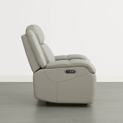 Isaac Genuine Leather Wall Hugger Power Recliner with Power Headrest