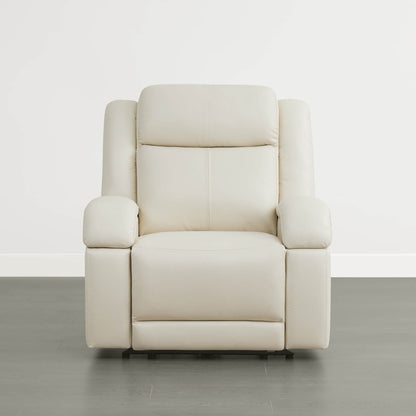 Isaac Genuine Leather Wall Hugger Power Recliner with Power Headrest