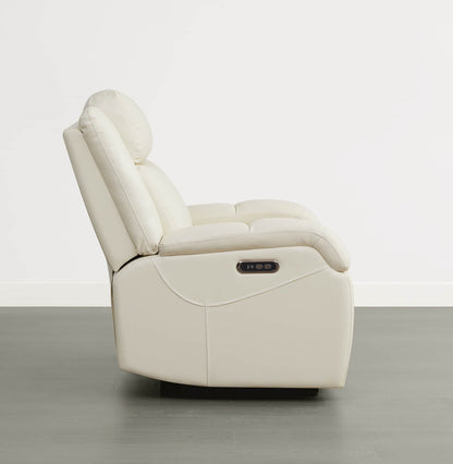 Isaac Genuine Leather Wall Hugger Power Recliner with Power Headrest
