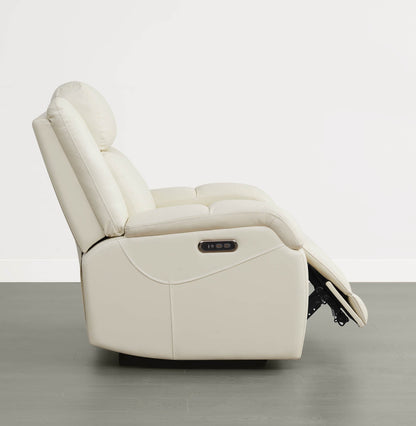 Isaac Genuine Leather Wall Hugger Power Recliner with Power Headrest