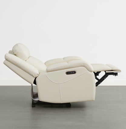 Isaac Genuine Leather Wall Hugger Power Recliner with Power Headrest