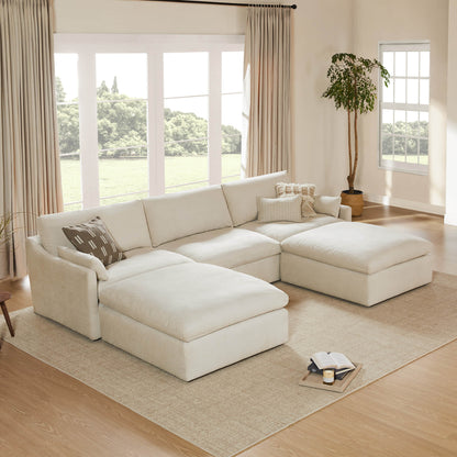 Kenna Modular 5 Seat Sofa-Chaise Sectional
