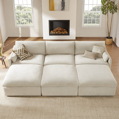 Kenna Modular 6 Seat Sofa Pit Sectional