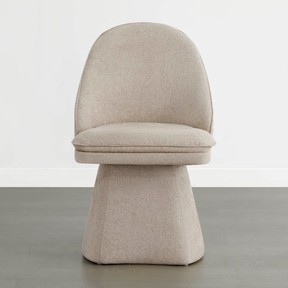 Elegant beige chair with a sleek design, perfect for modern interiors.