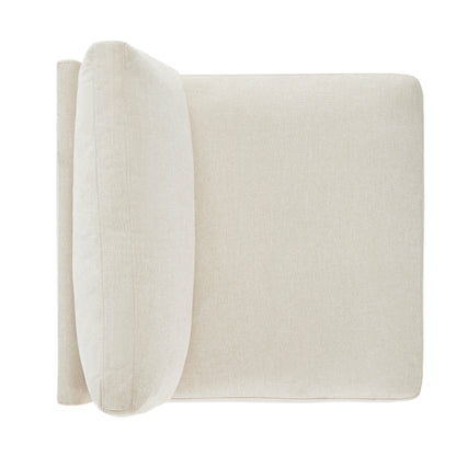 Top view of Liam modular sofa cushion in soft beige fabric - CHITA Living