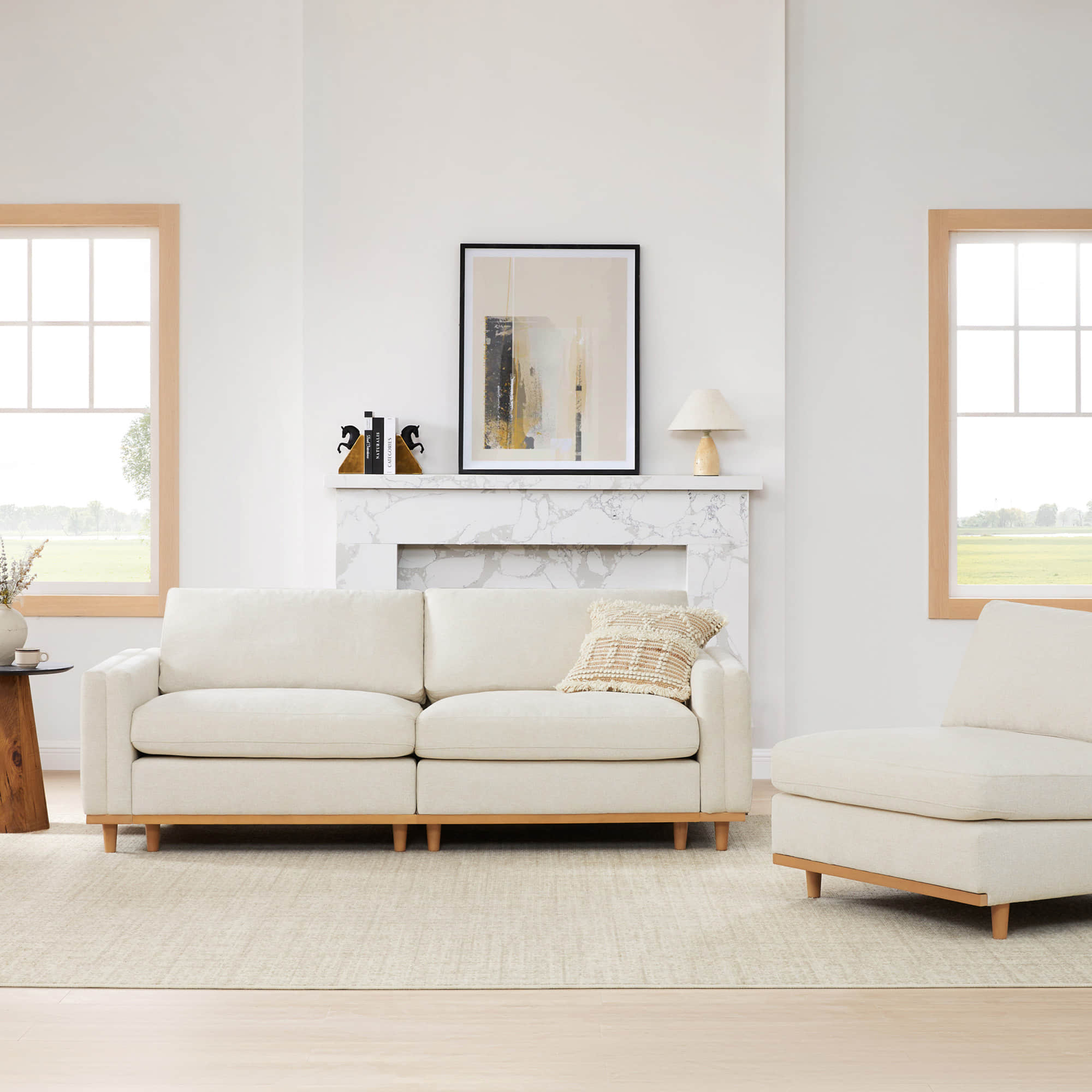 Liam 3-Piece Modular Sofa styled in bright, spacious modern living room with neutral decor - CHITA Living