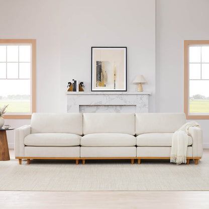 Liam 3-Piece Overstuffed Feather Modular Sofa in modern living room setting - CHITA Living