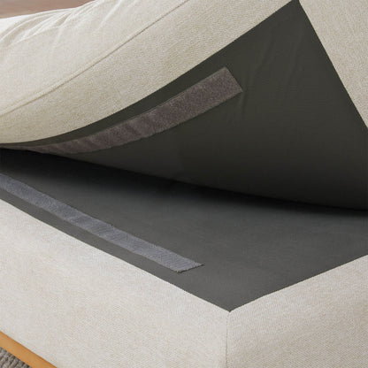 Inner view of Liam sofa showing fabric layers and modular design details - CHITA Living