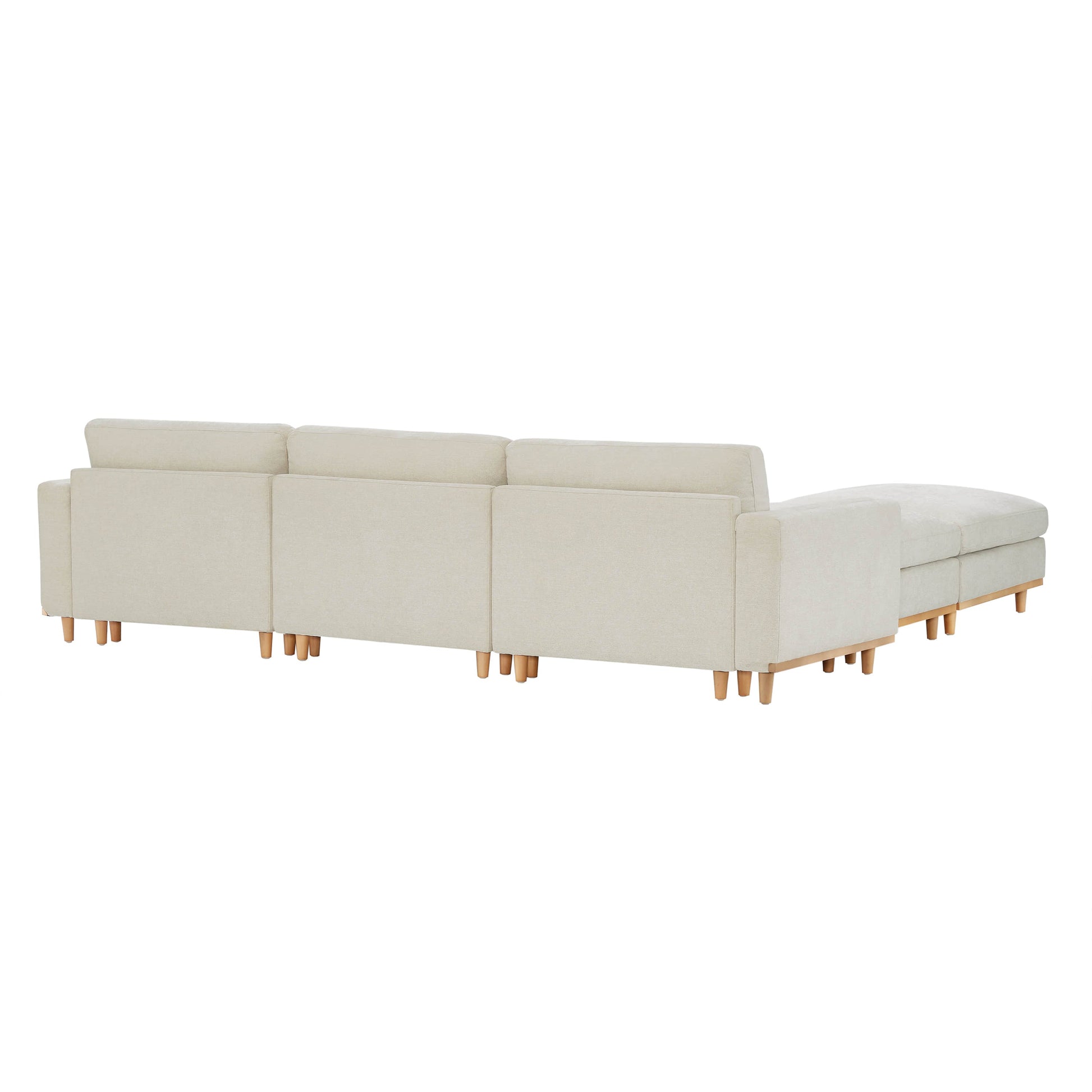 Liam 5-Piece Overstuffed Sectional sofa showing rear view in a bright modern living room - CHITA Living