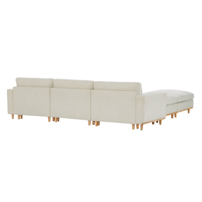 Liam 5-Piece Overstuffed Sectional sofa showing rear view in a bright modern living room - CHITA Living