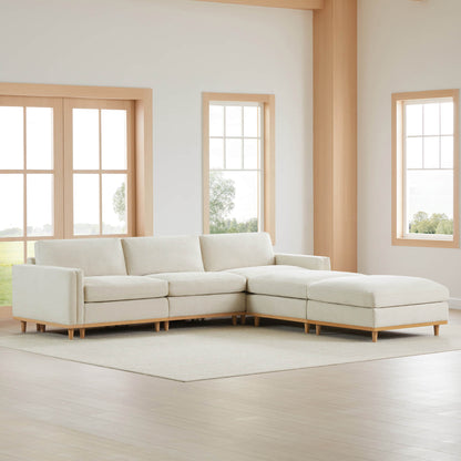 Liam 5-Piece Sectional in bright living room with natural light and light fabric - CHITA Living