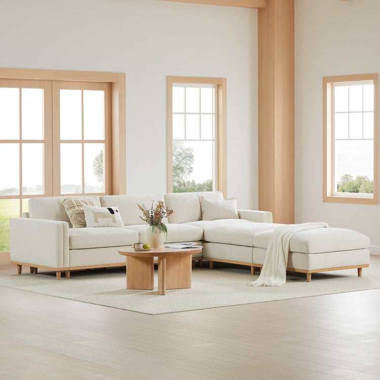 Liam 5-Piece Overstuffed Sectional sofa in a modern bright living room - CHITA Living