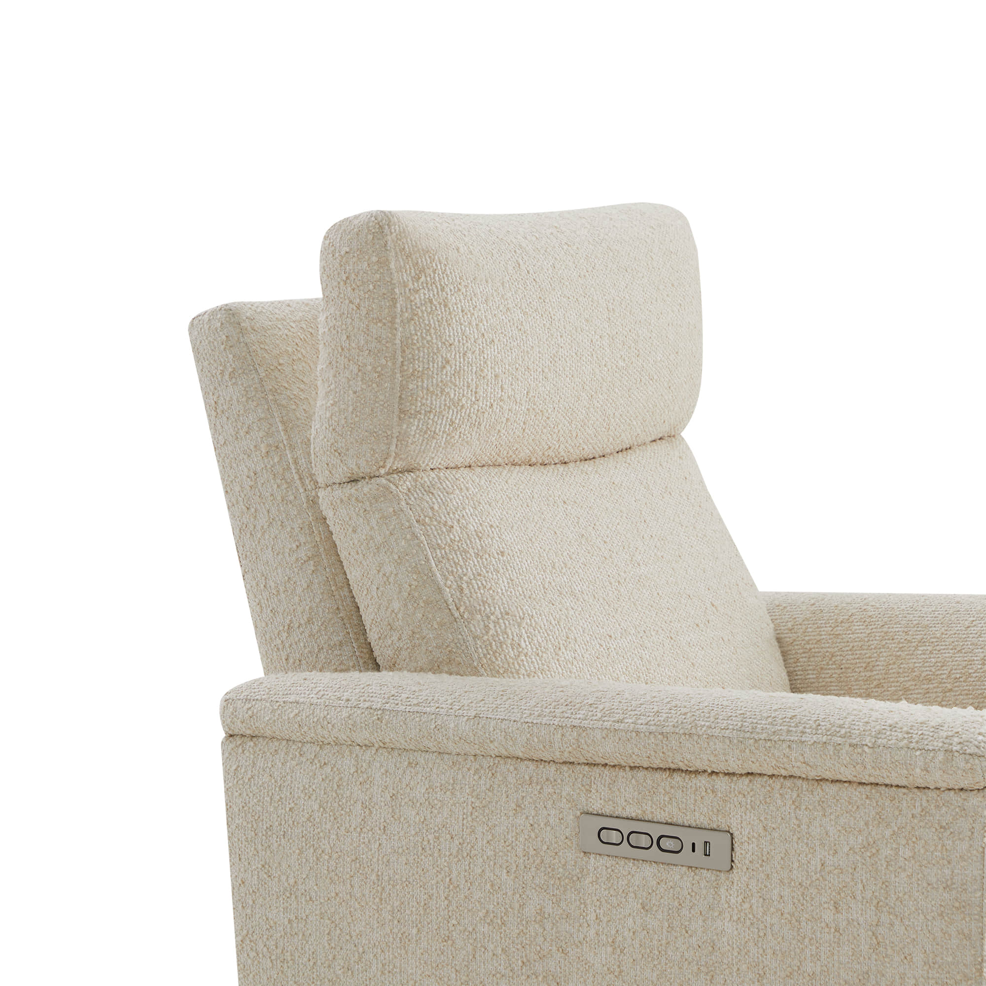 Lulla Power Swivel Nursery Glider Recliner with Power Headrest and Nightlight