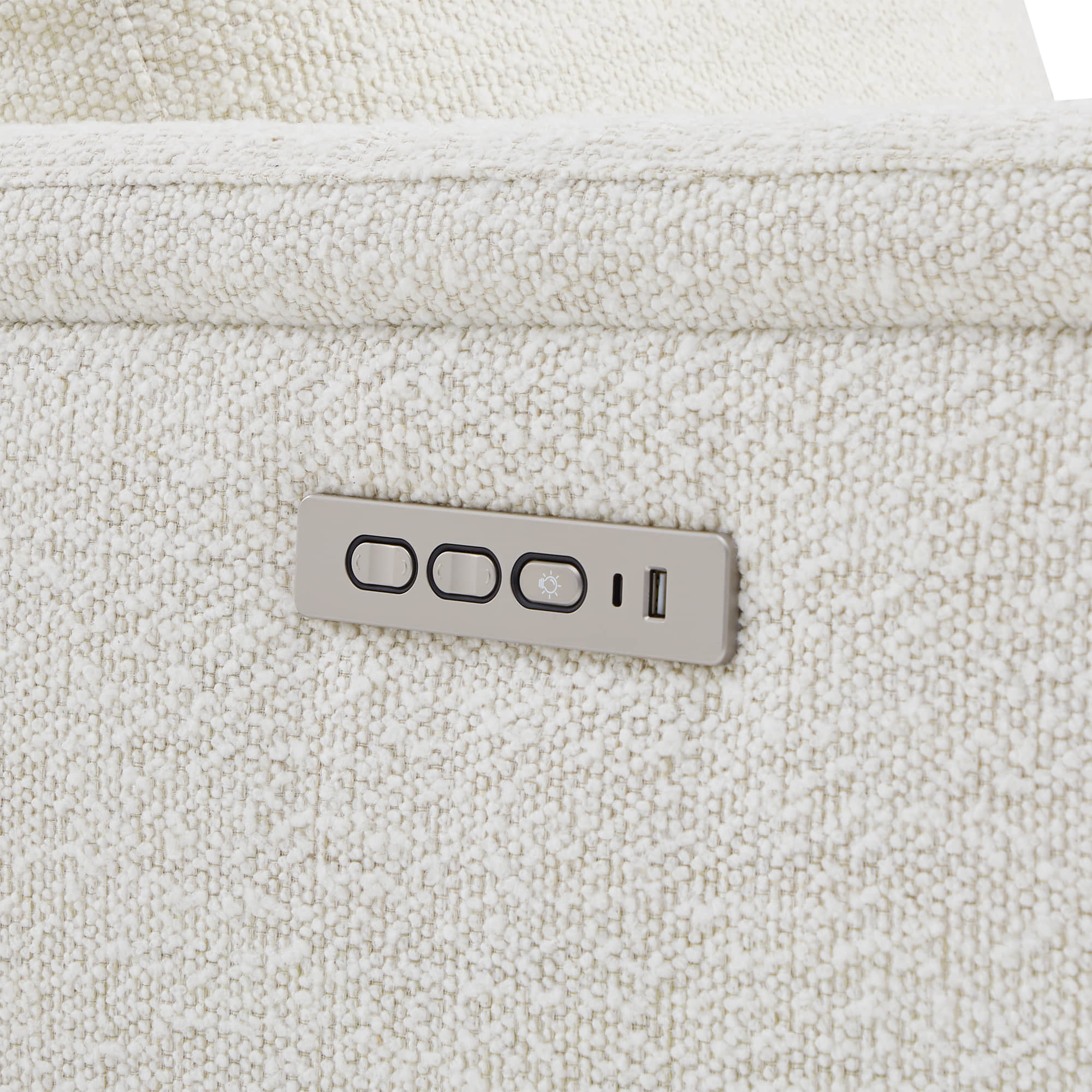 Lulla Power Swivel Nursery Glider Recliner with Power Headrest and Nightlight