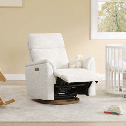 Lulla Power Swivel Nursery Glider Recliner with Power Headrest and Nightlight