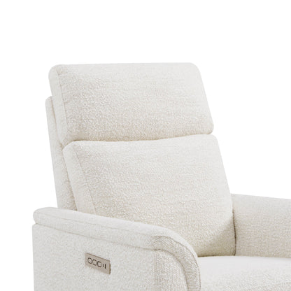 Lulla Power Swivel Nursery Glider Recliner with Power Headrest and Nightlight