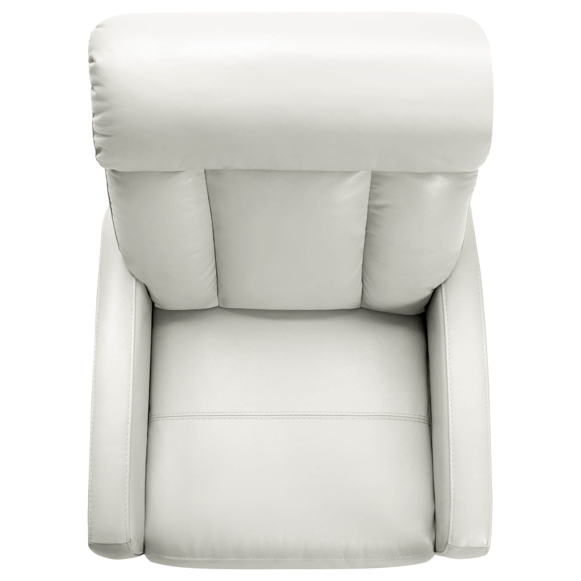 Fauteuil inclinable pivotant en cuir véritable Maxwell avec lombaire et appui-tête électriques