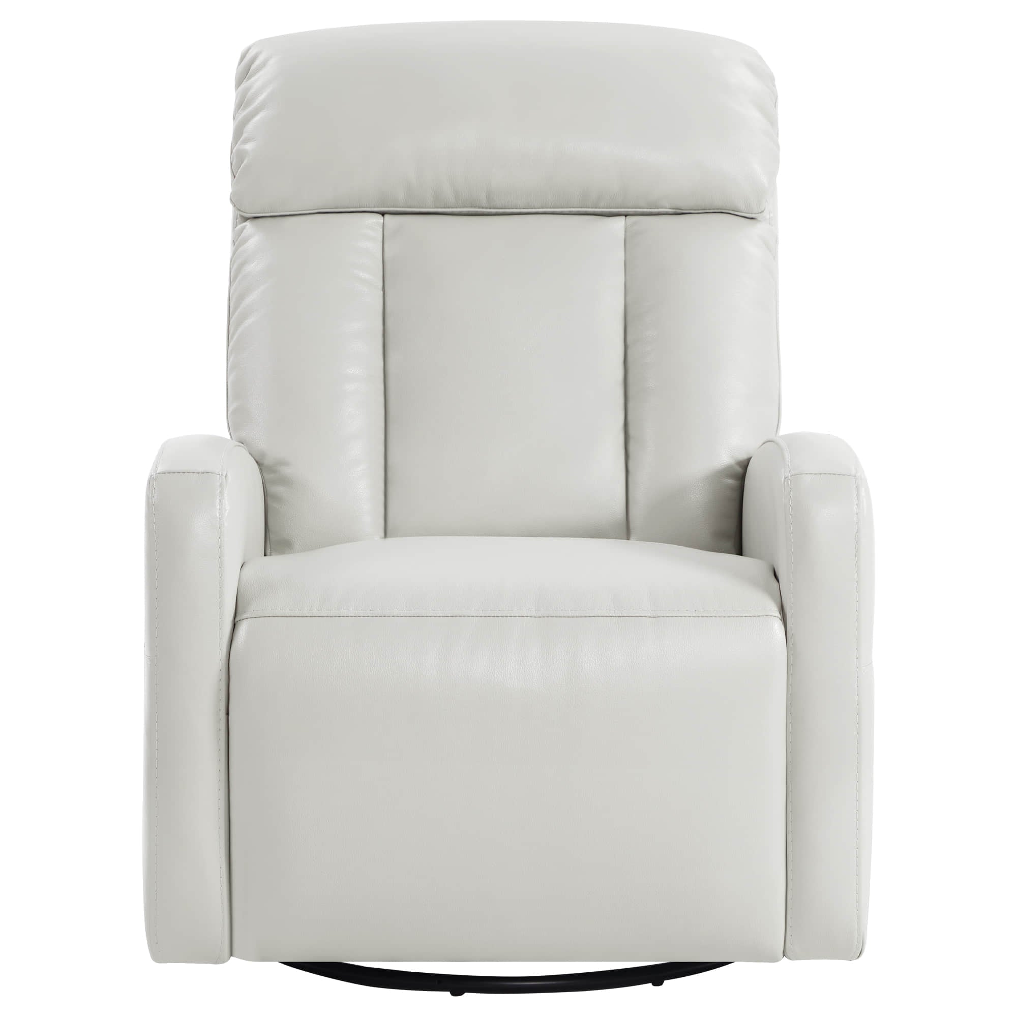 Fauteuil inclinable pivotant en cuir véritable Maxwell avec lombaire et appui-tête électriques