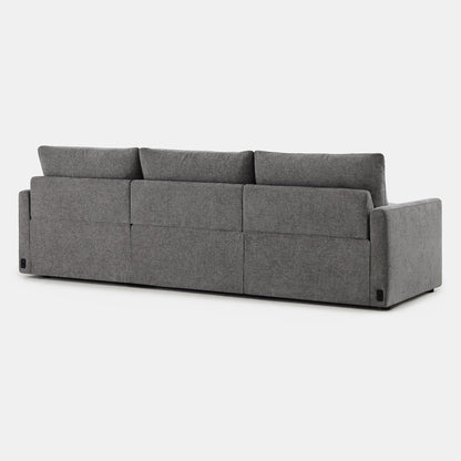 Back view of grey Ohana 3-Seat Motion Modular Sofa highlighting its cushioned support - CHITA Living
