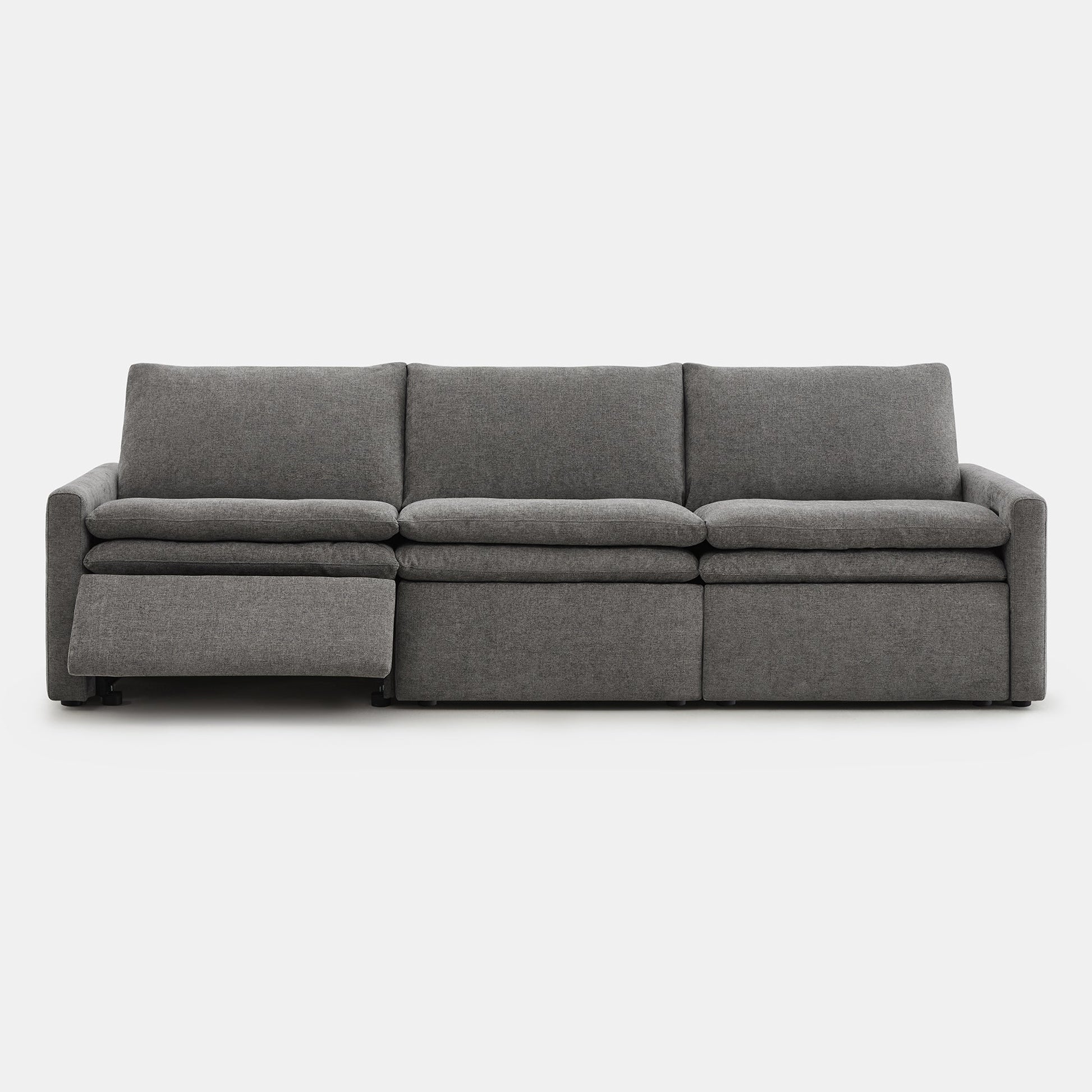Ohana 3-Seat Modular Sofa in grey with recliner function for ultimate comfort - CHITA Living