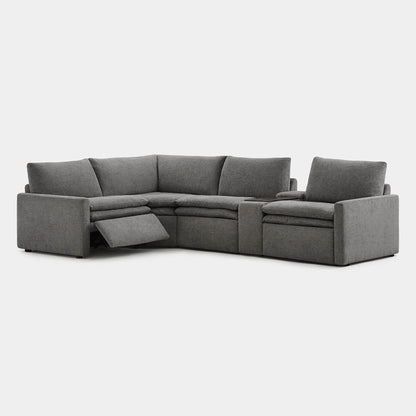 Grey Ohana modular sofa with reclining seat and spacious design for comfort - CHITA Living