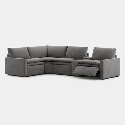 Ohana 4-Seat Motion Modular Sofa in grey with spacious reclining design - CHITA Living
