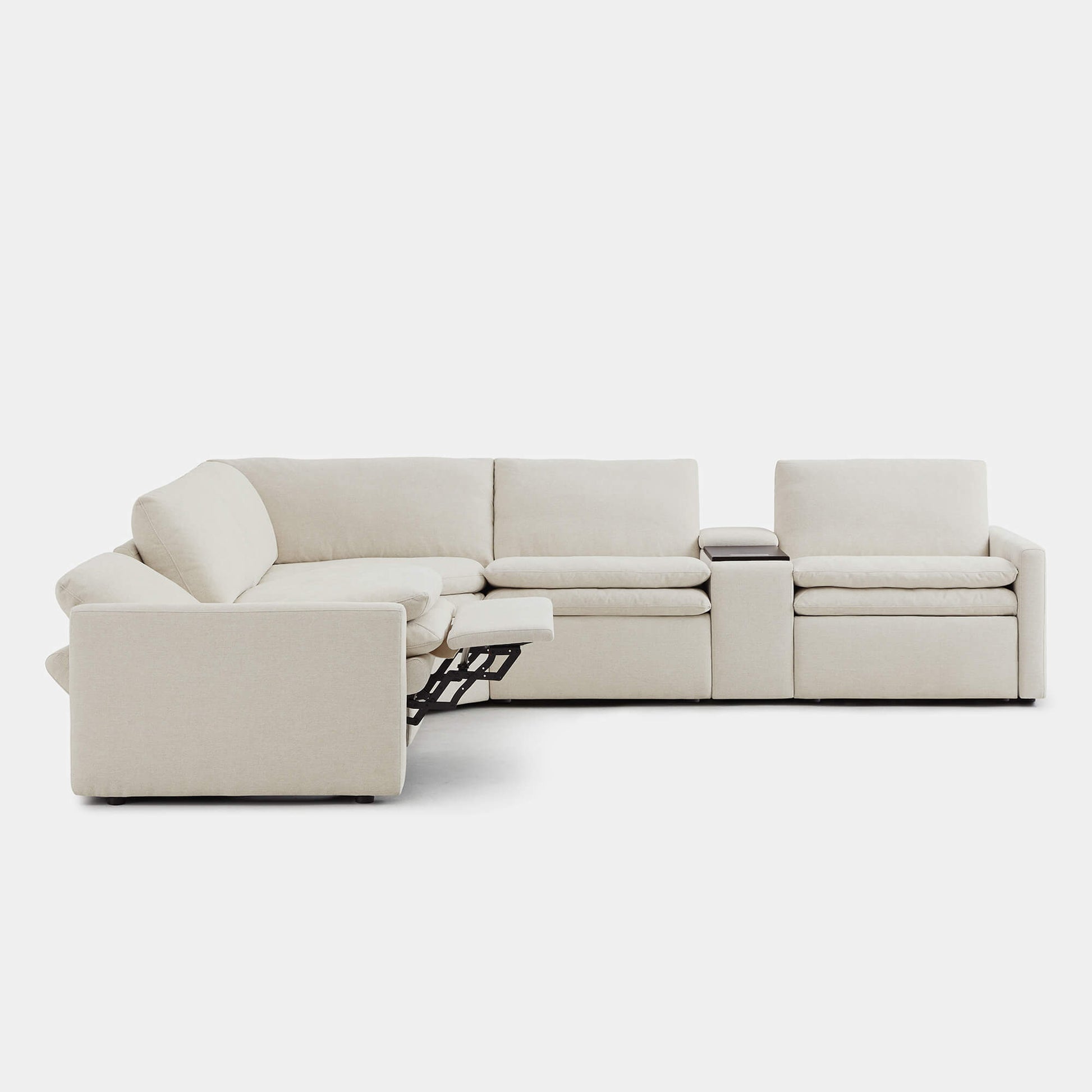 Ohana 5-seat modular sofa in soft beige with plush cushions and reclining features - CHITA Living