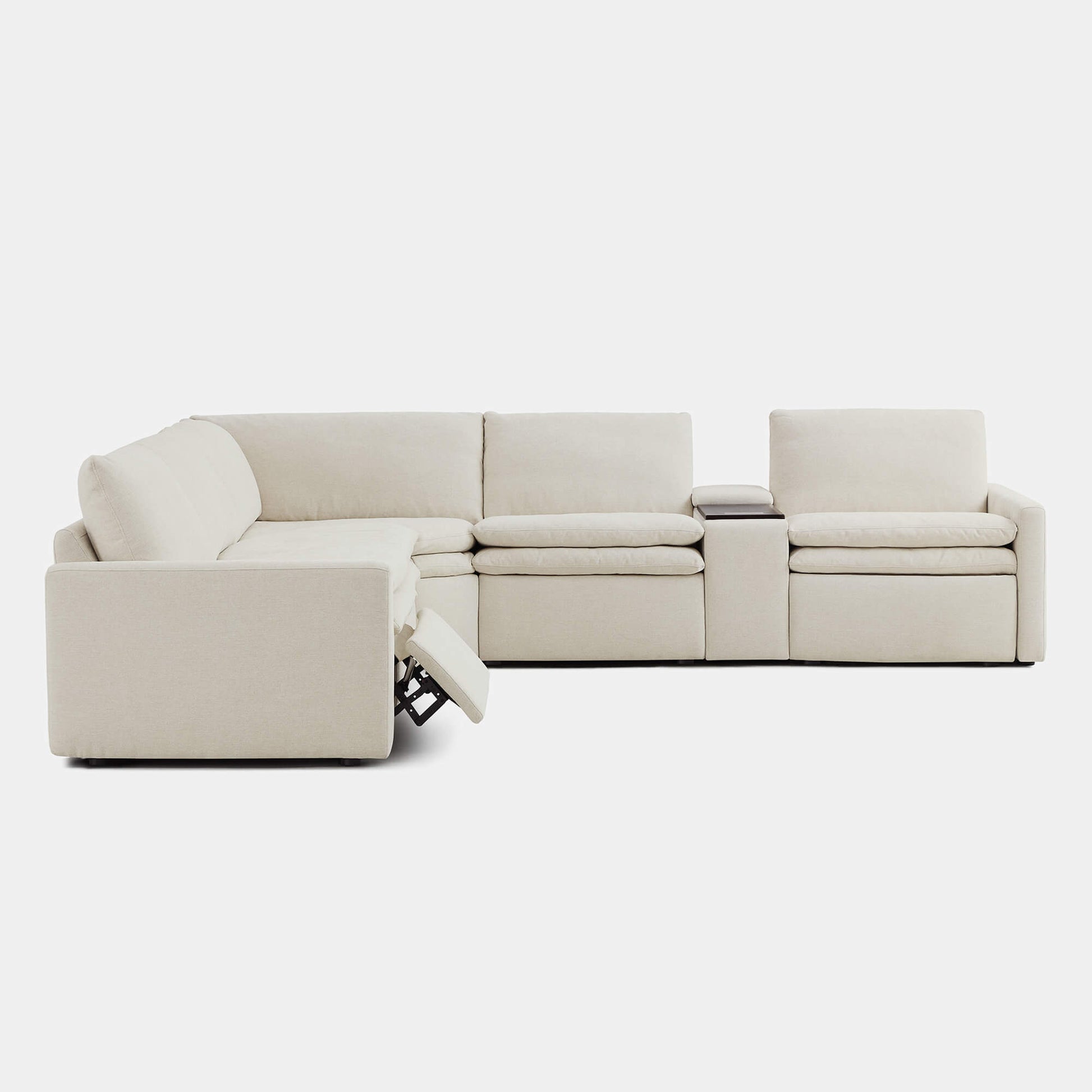 Ohana 5-seat motion modular sofa in soft beige with reclining features and plush cushions - CHITA Living