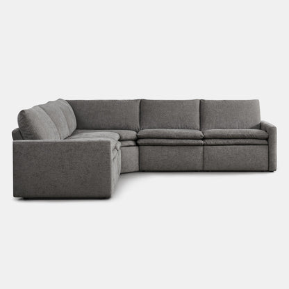 Stylish grey Ohana 5-seat modular sofa with deep cushions, ideal for modern living - CHITA Living