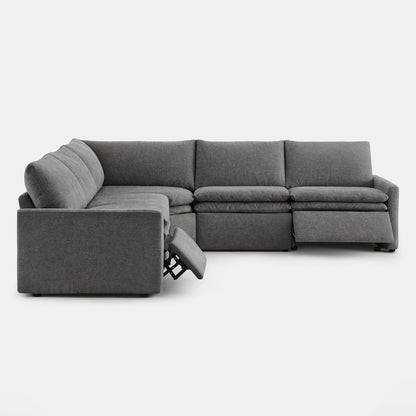 Ohana modular sectional sofa in grey showcasing sleek design and reclining seats for comfort - CHITA Living