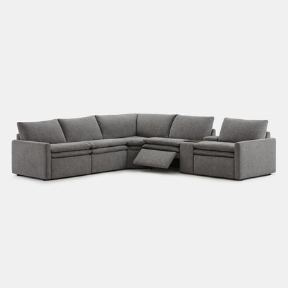 Ohana 5-seat modular sofa in grey with reclining sections for stylish comfort - CHITA Living