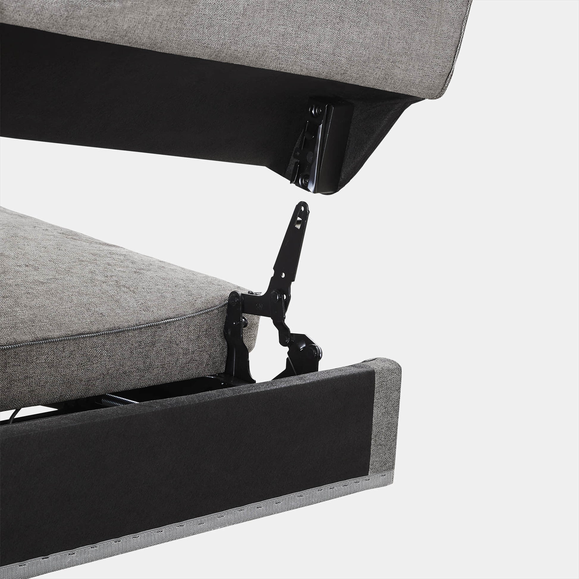Reclining mechanism of Ohana 5-seat modular sofa, illustrating quality craftsmanship - CHITA Living