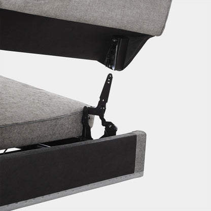 Reclining mechanism of Ohana 5-seat modular sofa, illustrating quality craftsmanship - CHITA Living